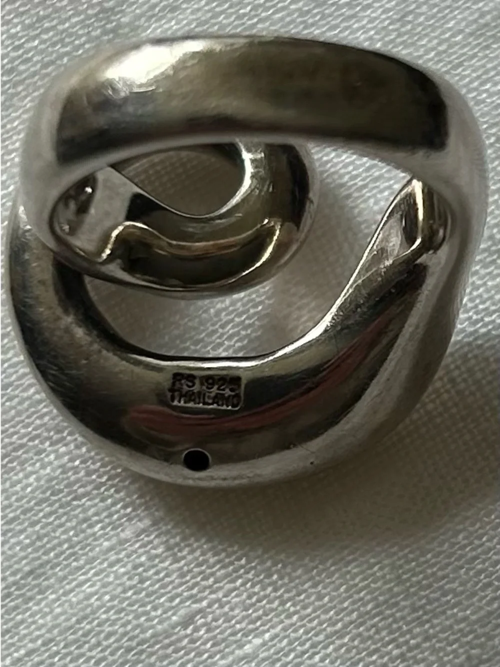 Sterling Silver Sculptural Spiral Ring - size 6 - Picture 6 of 9